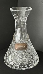 Waterford LISMORE Carafé Bottom Vertical Cut with Stopper and Copper Bourbon Tag