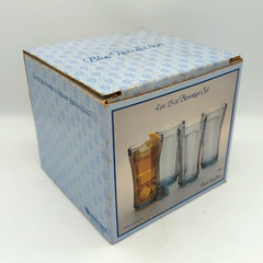 Indiana Glass Recollection Blue 15 oz Tumblers Drinking Glasses Set of 4