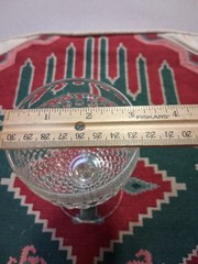VINTAGE HOBNAIL PATTERN SET OF 7 BUBBLE DESIGN CLEAR 5″ TALL