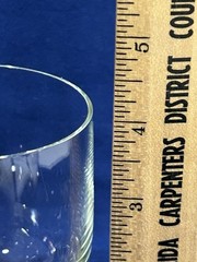 NEW Rosenthal Maria Crystal Whiskey Rocks Glass – (6) sided base embossed roses