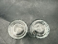 Vintage Pair Of Libbey Crisa Diamond cut Rocks Glasses