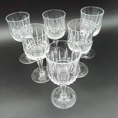 SÈVRES – 6 Red Wine Glasses In Crystal Model SAVANNAH