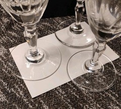 GORHAM Cut Crystal «Royal Devon» Iced Tea Footed Set of Three(3) 8.25″ Glasses!