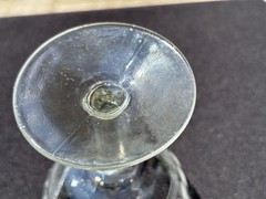 Anchor Hocking Clear Cut AHC55 Laurel Leaf Lines 3 3/4″ Liquor Cocktail Stem VGC