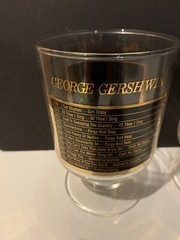 **RARE** 1959 Complete Set of 8 MCM Academy Award Winning Song Rocks Glasses