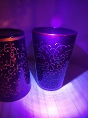 Ruby Glass Tumbler Set of 2 Gold Bottom Rim Red Glossy Finish Vinery Scrollwork