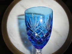 Faberge Odessa Sky Blue Crystal Colored Glass