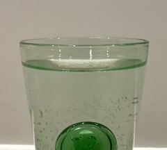 Seeded High Ball Tumbler Glass With K -6.5” Anthropologie 1 Pint 16oz
