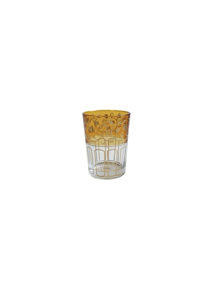 Partylite Vintage Retired Global Fusion Amber Glass Gold Detail Trim