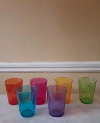 Vintage Germany Small glass set of 6 Mid Century Modern UnUSED UNBRANDED