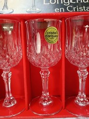 6 Longchamp Cristal d’Arques Stem Glasses 6 cl Lead Crystal France 2oz
