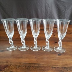 Igor Carl Faberge Frosted Snow Dove Bird White Wine Glasses 8” – France Set of 5