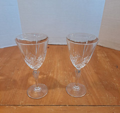 Cristal de Flandre, Salzburg 7 oz Crystal Water Glasses, 7 3/8″ Tall, Set of 2