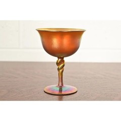 Early 20th Century Steuben Aurene Iridescent Art Glass Goblet