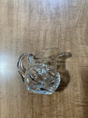 Lot of 4 Clear Glass Flowered And Various Patterns