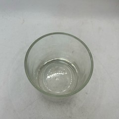 Glass Short Clear Cylindrical Flat Base 3D Laser Etched Modern Barware