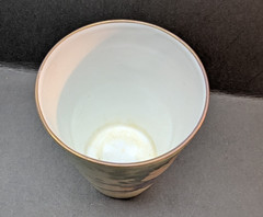 Vintage Hand Painted Porcelain Tumblers Floral Design Signed Made in Japan 3.5″