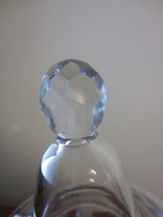 GORGEOUS VINTAGE ETCHED CRYSTAL CANDY JAR WITH LID