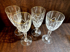 (2) Waterford Marquis Markham 18oz Iced Tea/Water Goblets 8.25″ + (2) Wine 8.5″