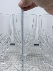 Godinger Dublin Iced Tea Glass Fan Criss Cross Shannon Collection Set Of 4