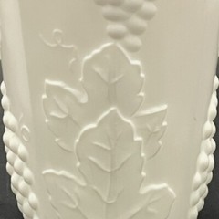 Indiana Glass Harvest Grape Milk Glass 3pc Juice Glasses c1970s USA 4.5″t 8oz