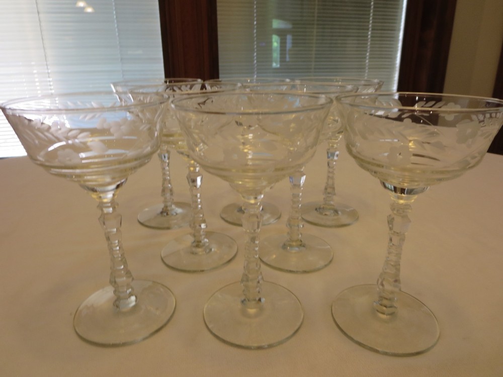 Set of 8 Rock Sharpe Halifax 6 1/8” Tall Sherbets/ Champagnes