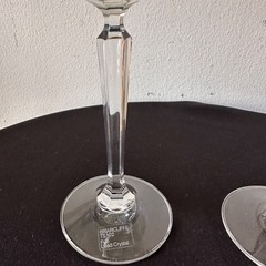 Vintage Mikasa Full Lead Crystal BRIARCLIFFE Water Goblet Platinum Trim Set of 2