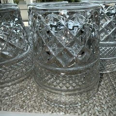Set Of 5 Anchor Hocking Wexford Clear Old Fashioned/Rocks Juice Glasses Vintage