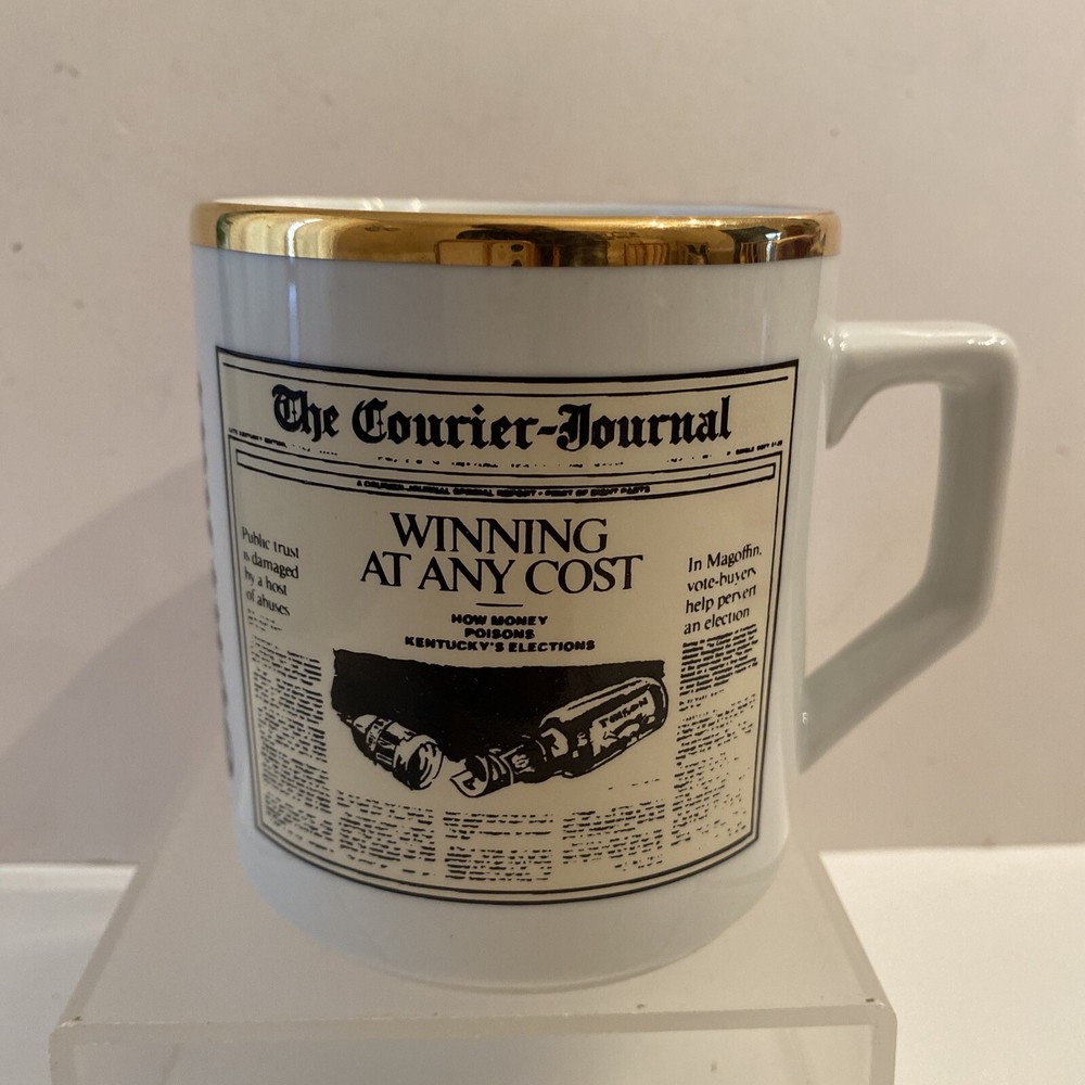 Louisville Courier Journal Newspaper Vintage Coffee Mug Kentucky Ceramic