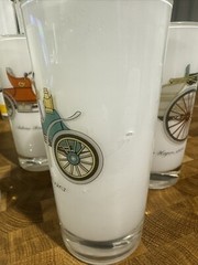 6 Vintage Antique Car Frosted Highball / Tumblers Drink Glasses – Mid Century