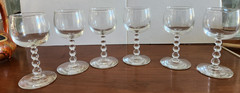 Set 6 Libby Knob Hill Clear Glass Candlewick Liquor Cocktail 5” Granny Cottage