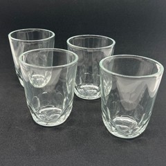 Vintage Duralex Picardie France Clear Tempered Glass Tumbler Juice Cup Set of 4