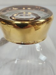 Anchor Hocking Manhattan Rocks Glasses 22k Gold Base Old Fashioned Pair of 2
