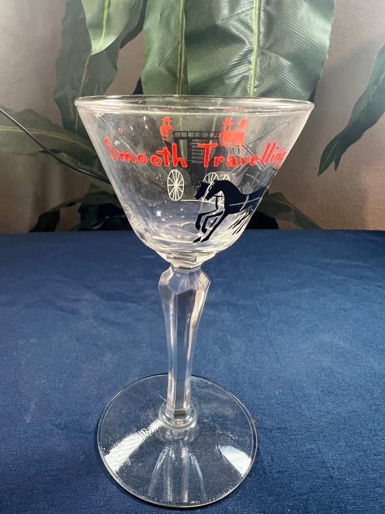 Vintage Horse Racing Cocktail Glass 6 » high Horse Racing Libbey Glass