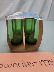 Vintage Emerald Green 4 Pack Anchor Hocking #3076 6 Ounce Juice Glasses