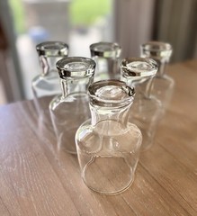 6 Vintage 16 oz Libbey Accent Steiner Beer Glass Tumblers MCM 1970’s