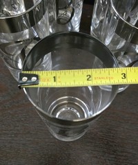 Queens Lusterware Glasses Monogram Letter «B» Set Of 7