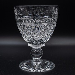 BASE CHIP Stuart Crystal Beaconsfield (Ball in Stem) Water Goblet Glass 4 7/8″
