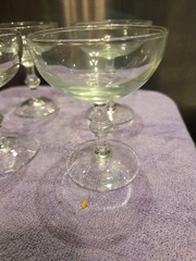 4 LIBBEY GLASS GEORGIAN CHAMPAGNE / TALL SHERBET CLEAR GLASSes