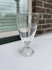 Vintage Anchor Hocking Boopie Clear Water Clear Glass Cut Circles