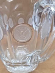 Fostoria Glass Pitcher Liberty Coin 1887 Eagle & Torch