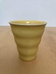 Boda Nova Sweden MCM Wavy Ceramic Cup Mug Yellow Design