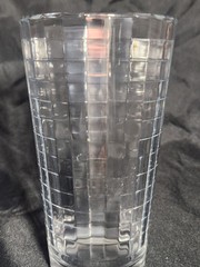 Vtg Tumbler Glass «Scotch» Pattern by Pasabahce «Block Optic» Windowpane Design