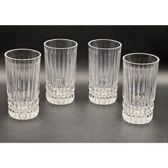 Vtg Fostoria Heritage Cut Crystal Highball Drinking Glasses 5.5” Set of 4