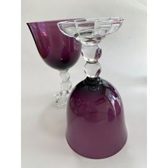 6 Fostoria American Lady Amethyst Water Goblets