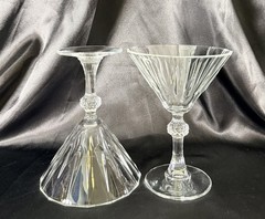 Set Of 2~Cellini~Martini Glasses~Clear Crystal~6”