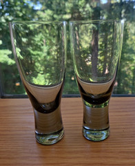 Vtg Holmegaard Denmark Glass Tumbler 2 Scanada Smoke Canada White Wine 5 1/4″