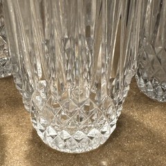 VTG Fostoria Glass – «Stratton» Pattern – Highball Glass Heavy Crystal- Set Of 7