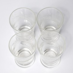 Antique Art Deco Shot Glass Barware Etched Wheat Vintage Set of 4 3.25″h