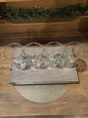 Set of 4 Global Amici «Fresh» Highball Glasses 6″ Blown Glass ~NICE ~